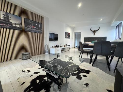 TV a/nebo společenská místnost v ubytování Apartmány Pískovna Assen