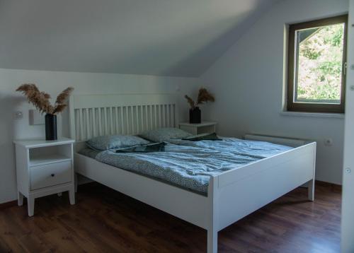 Una cama o camas en una habitación de HOSTEL VANEČA