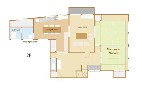 a floor plan of a house at Hosted Stay Minpaku Hallelujah in Matsumoto