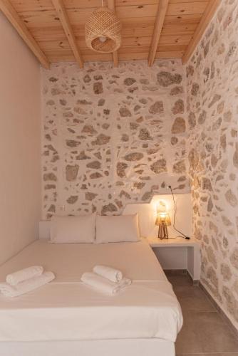Cama o camas de una habitación en Monopetra View Leros
