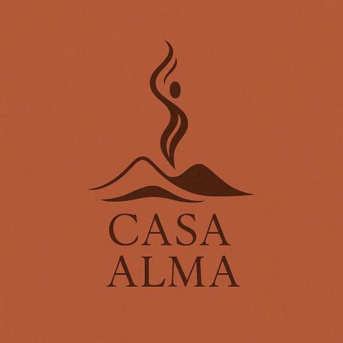 a logo for an alma company on an orange background at Casa Alma Hospedaje in Mocoa