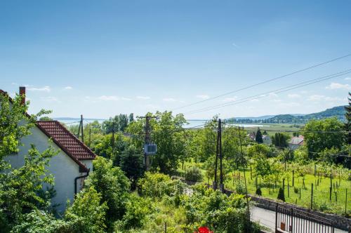 a view from the roof of a house at Berkes Vendégház in Badacsonytördemic