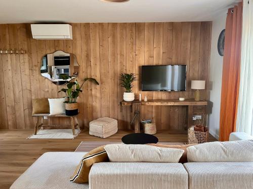 Μια τηλεόραση ή/και κέντρο ψυχαγωγίας στο Chalet Zénaé