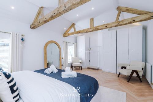 Ένα ή περισσότερα κρεβάτια σε δωμάτιο στο Cosy Cottage - Couple Retreat - Harrogate & Ripon