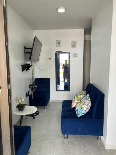 Χώρος καθιστικού στο Apartamento Vital