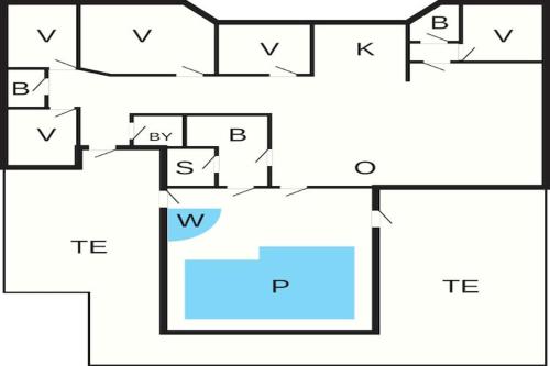 a block diagram of a house at 12 person holiday home in Hundested-By Traum in Hundested