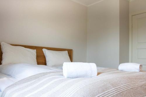 Ένα ή περισσότερα κρεβάτια σε δωμάτιο στο Modern Comfort with Panoramic view
