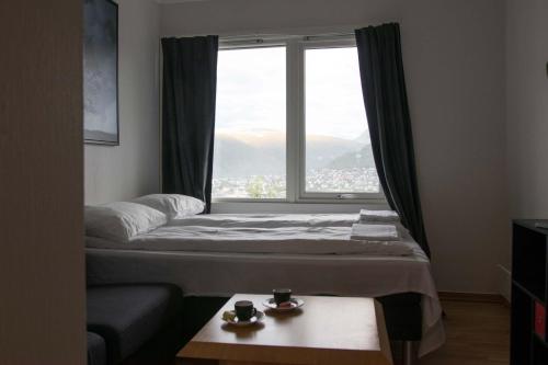 Ένα ή περισσότερα κρεβάτια σε δωμάτιο στο Modern Comfort with Panoramic view