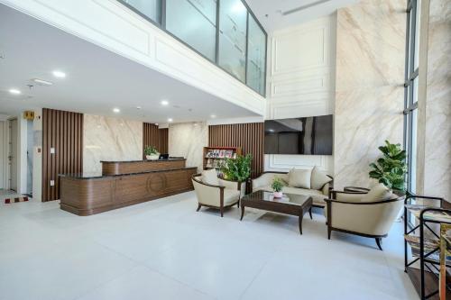 Posezení v ubytování Tourane Boutique Hotel