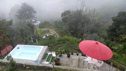 Landskap semula jadi dekat dengan the country house