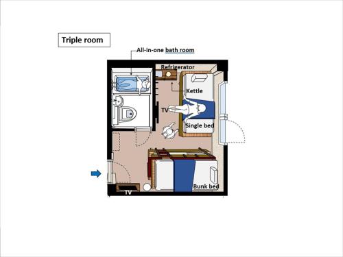 Κάτοψη του IKIDANE Residential Hotel Komagome
