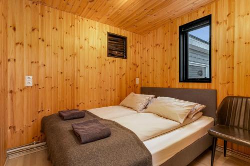 Un ou plusieurs lits dans un hébergement de l'établissement Ocean Break Cabins
