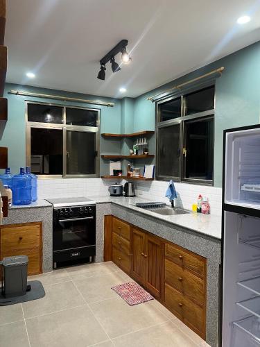 Dapur atau dapur kecil di Island Nest