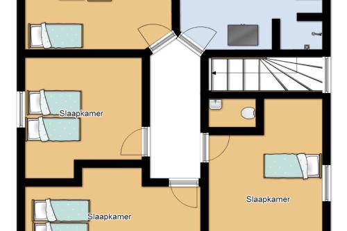 a floor plan of a house at Sandy 25 in Callantsoog