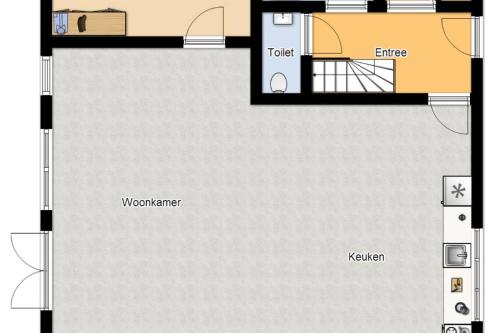 a floor plan of a small apartment with a room at Sandy 25 in Callantsoog