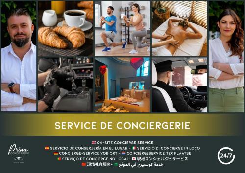 a collage of photos of a man and woman at La Taverne du Sorcier By Primo in Arras