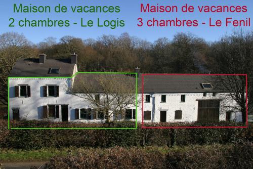 an aerial view of an old white house at Les deux gites de la Plumette - Le Logis et le Fenil in Mont Jumont