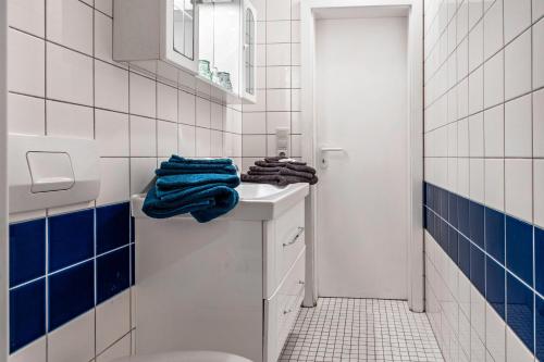 Ein Badezimmer in der Unterkunft Wie Bei Muddi
