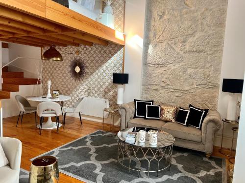 Posezení v ubytování Oporto Golden Apartment