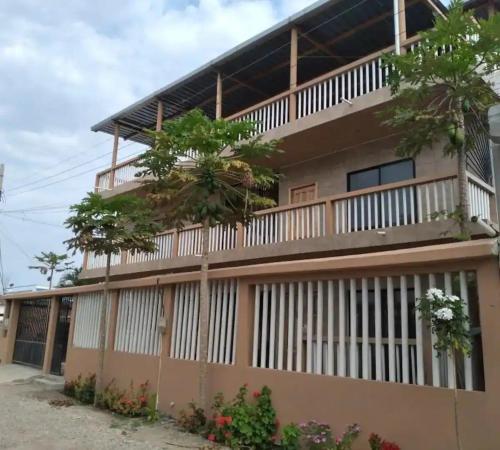 En balkon eller terrasse på Departamento Crucita