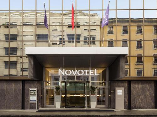 a novotel hotel in front of a building at Novotel Genève Centre in Geneva