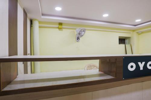 a bathroom with a sink and a faucet at SPOT ON SR CONTINENTAL in Hyderabad