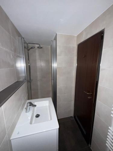 Ένα μπάνιο στο Ferienwohnung Mein Platz im Harz