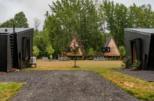 Κήπος έξω από το Finger Lakes Treehouse