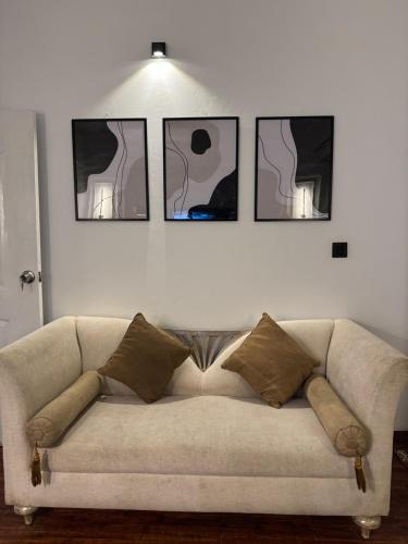 Zona de estar de Luxury beach studio