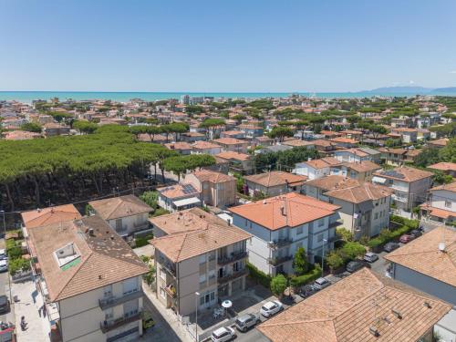 an aerial view of a city with houses at Apartment Appartamento Lara by Interhome in Lido di Camaiore