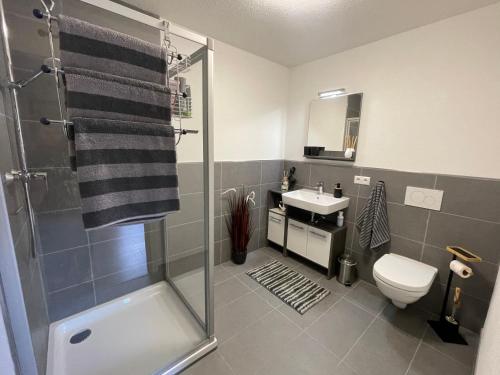 Koupelna v ubytování Bodensee Oase