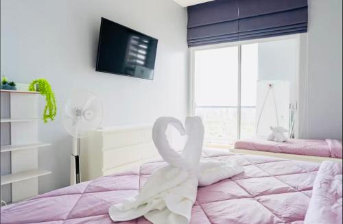 Postel nebo postele na pokoji v ubytování Apartment Karon SeaView 72 sq