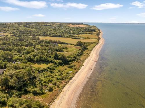 an aerial view of a beach and the ocean at Holiday Home Elizabeth - 150m to the fjord by Interhome in Furland