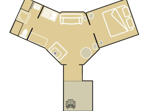 a drawing of a floor plan of a house at Apartment Birch Bothy by Interhome in Coldstone