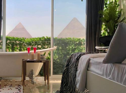 Posezení v ubytování Vera Pyramids View Inn