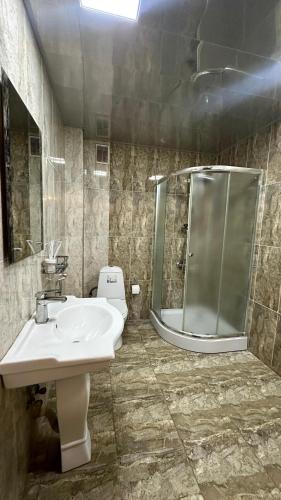 Koupelna v ubytování Masalli Hotel