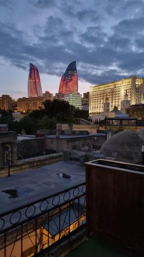 a view of a city skyline with tall buildings at Grandview Boutique Hotel in Baku