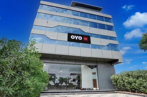a building with the yes sign on it at Hotel O Sky premium in Gurgaon