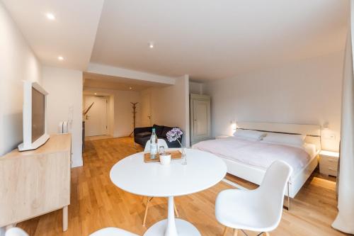 Katil atau katil-katil dalam bilik di Souterrain Villa-Appartements