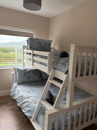 a bedroom with two bunk beds and a bed at Country Escape in Cloneen