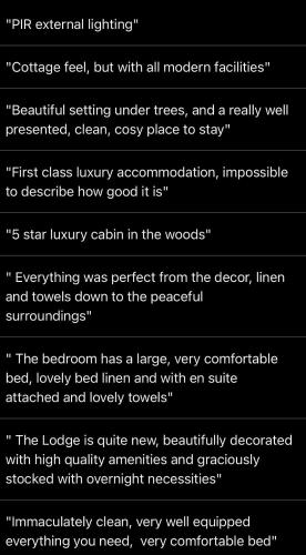 a screenshot of a cell phone of a text message at Tawny Lodge, Evesham Nr Cotswolds in Evesham