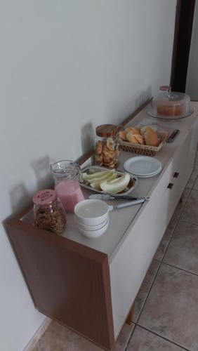 Comida na hospedagem domiciliar ou em algum lugar perto
