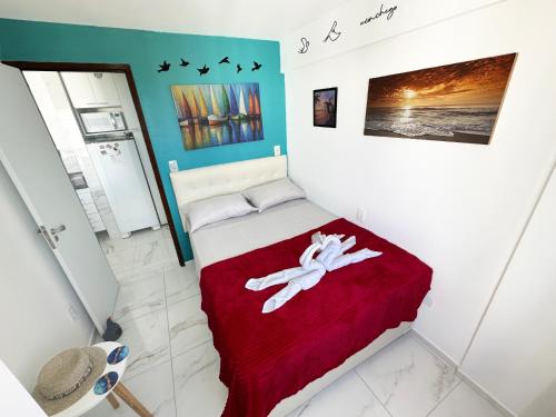 Postel nebo postele na pokoji v ubytování Charmoso Apartamento - Vista Mar - Boa Viagem