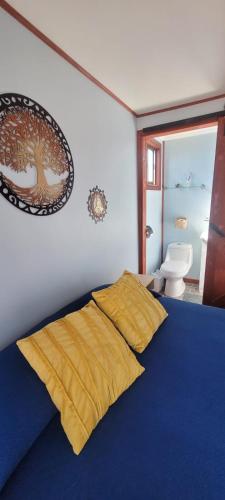 Cama o camas de una habitación en Cabaña Tunquen