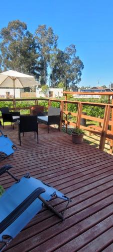 Un balcón o terraza de Cabaña Tunquen
