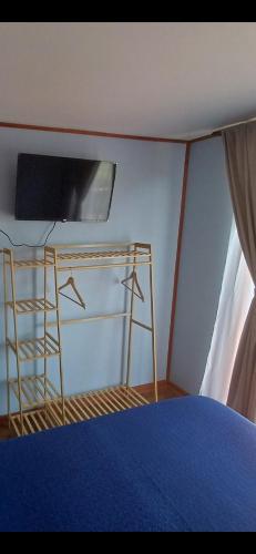 Cama o camas de una habitación en Cabaña Tunquen