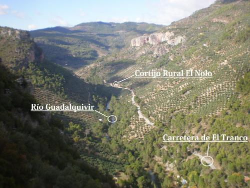 a view of a valley in a mountain at Cortijo el Nolo in Chincolla