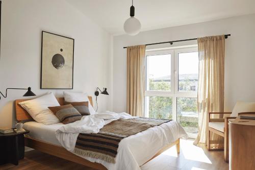 Postel nebo postele na pokoji v ubytování MATT - Apartments ' Penthouse mit Dachterrasse