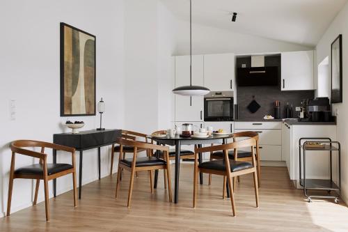 Kuchyň nebo kuchyňský kout v ubytování MATT - Apartments ' Penthouse mit Dachterrasse