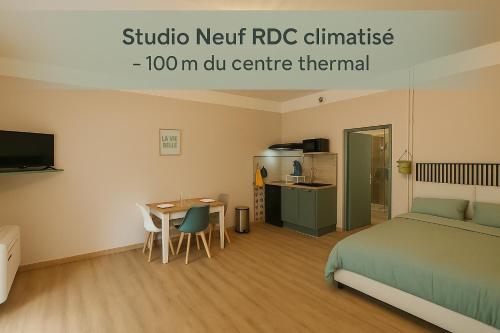 Appartement tout équipé climatisé RDC à 100m des cures